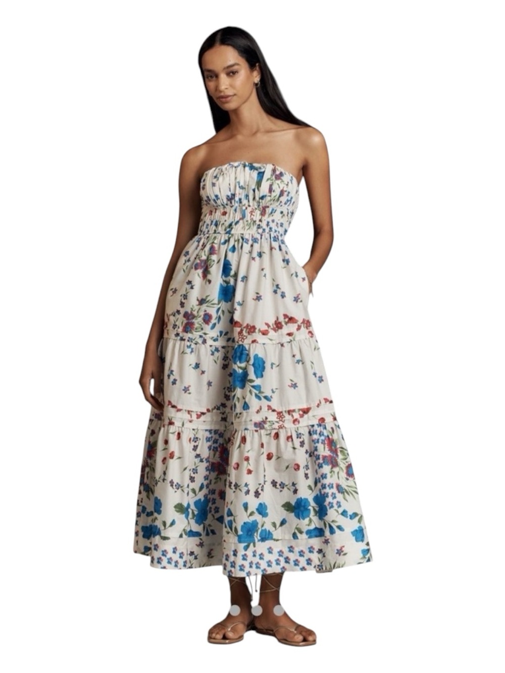 ANTHROPOLOGIE Somerset Strapless Maxi Dress